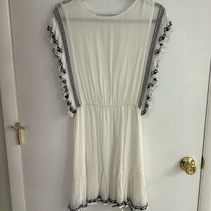 White with black free people dress